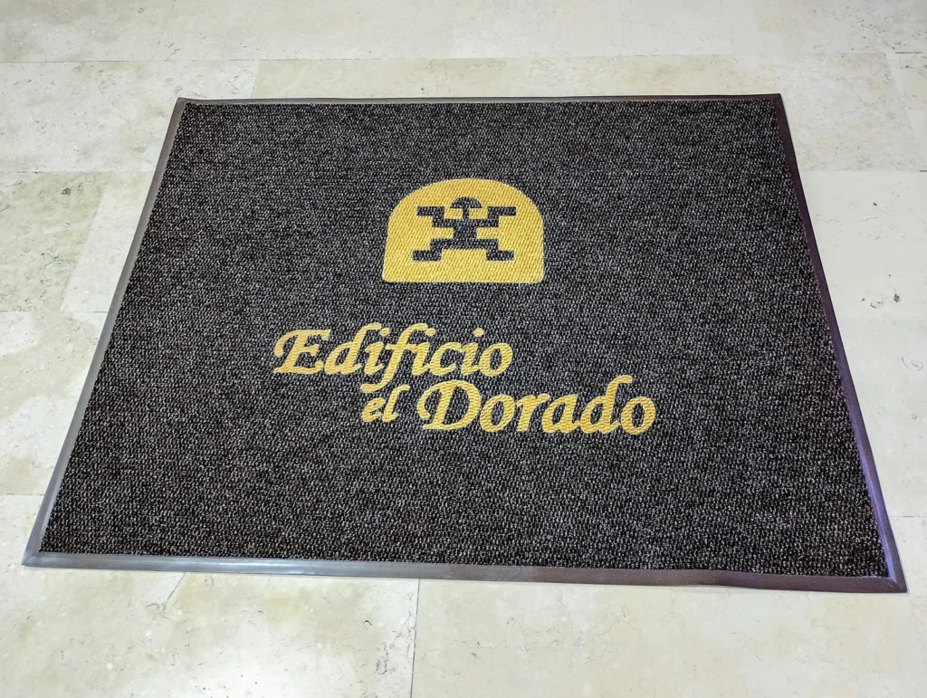 tapete atrapahumedad logo personalizado edificio el dorado