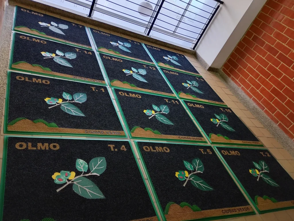 tapete atrapahumedad modulares personalizados conjunto residencial